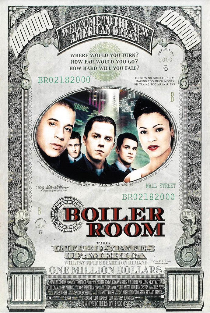 boiler room movie poster 1 sided original 27x40 giovanni ribisi