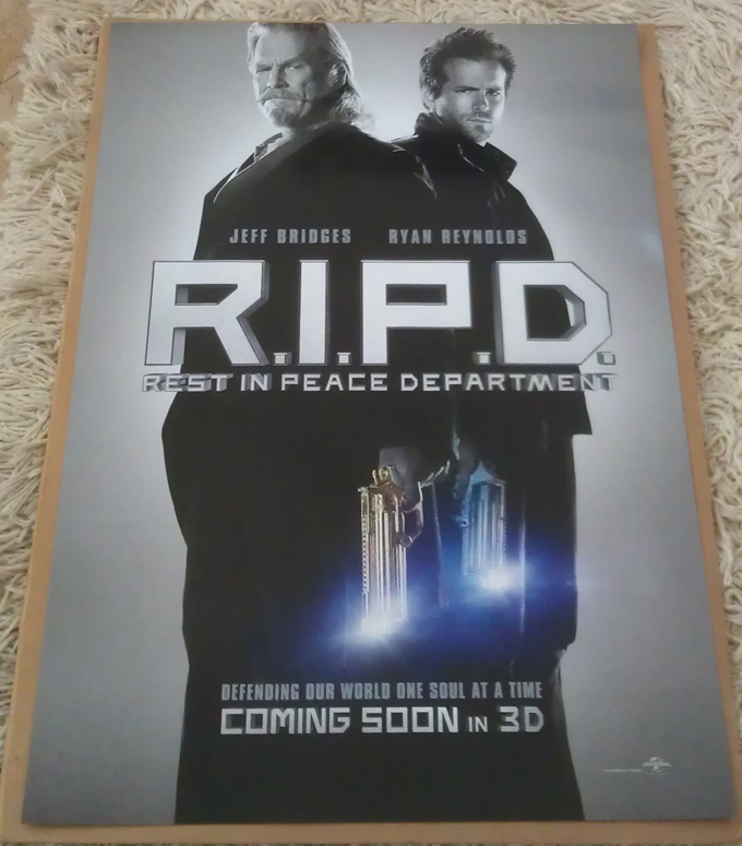 R I P D MOVIE POSTER 2 Sided ORIGINAL 27x40 RYAN REYNOLDS JEFF BRIDGES