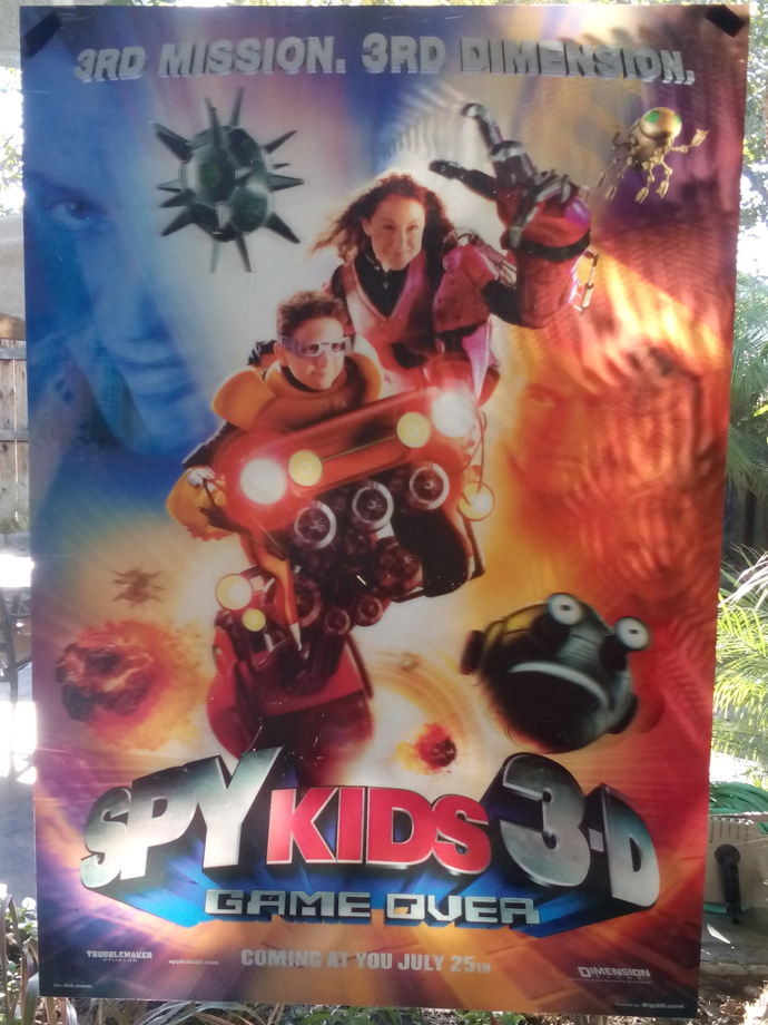 Spy Kids 3d Game Over Movie Poster Rare Original Lenticular 27x40 