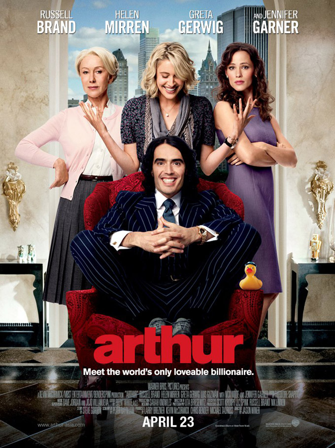 ARTHUR MOVIE POSTER ORIGINAL 27x40 Ver B RUSSELL BRAND | eBay