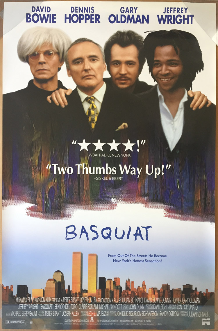 BASQUIAT DVD MOVIE POSTER 1 Sided ORIGINAL 26x40 JEFFREY WRIGHT DAVID ...