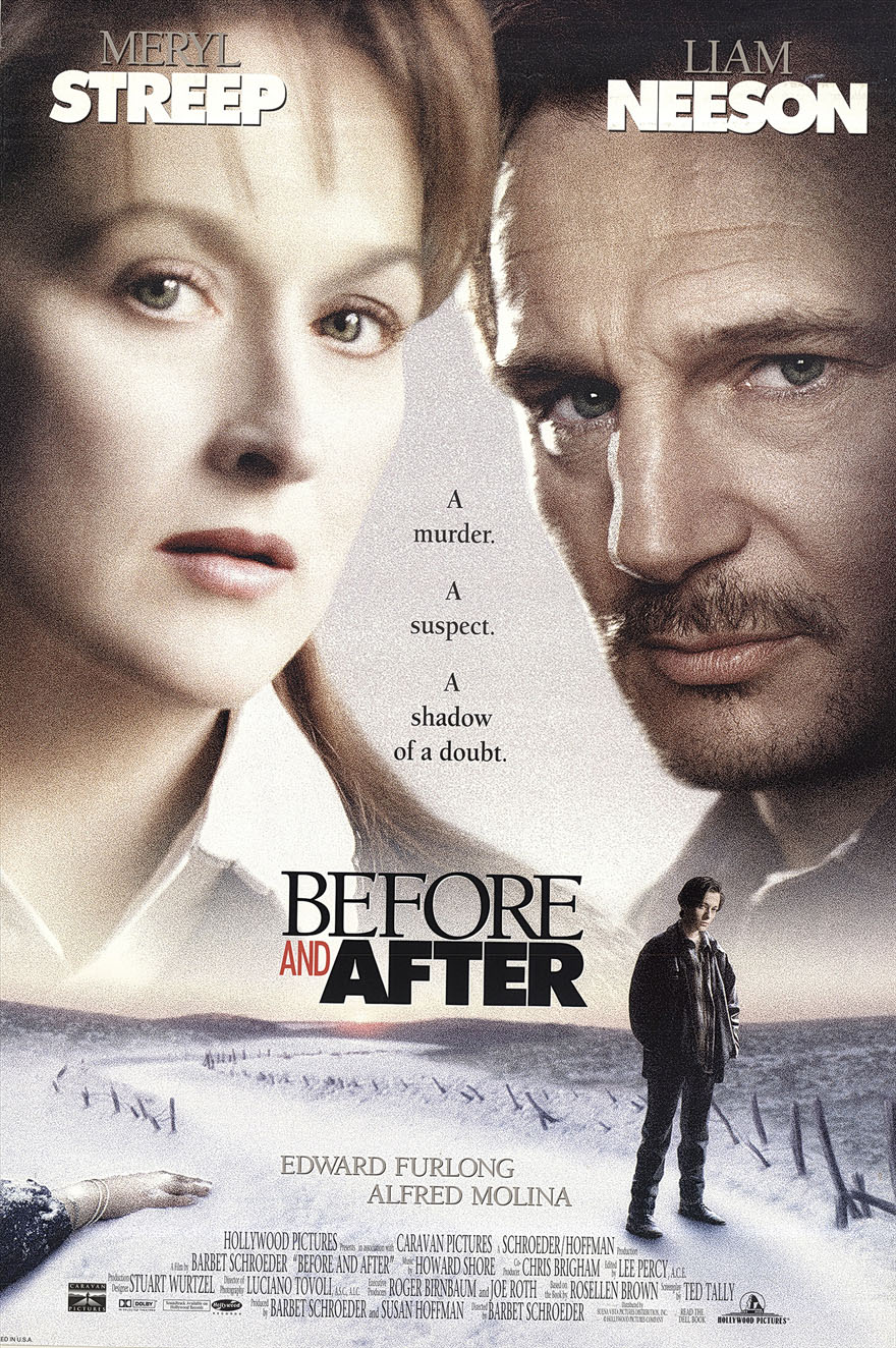 Before And After Movie Poster 2 Sided Original 27x40 Meryl Streep Liam Neeson Ebay