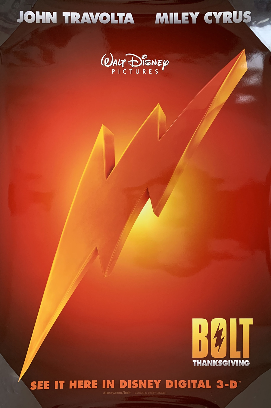 BOLT MOVIE POSTER 2 Sided ORIGINAL Advance 27x40 MILEY CYRUS DISNEY | eBay