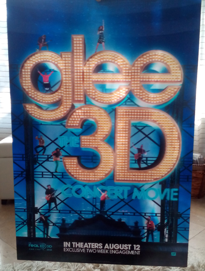 Glee 3d Movie Poster Rare Original Lenticular 27x40 Lea Michele Ebay