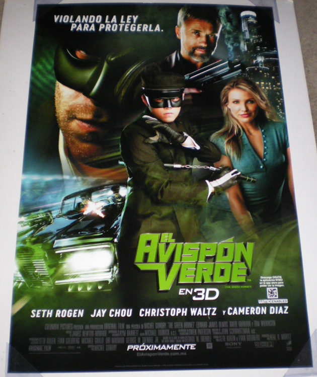 THE GREEN HORNET MOVIE POSTER DS ORIGINAL Spanish 27x40  