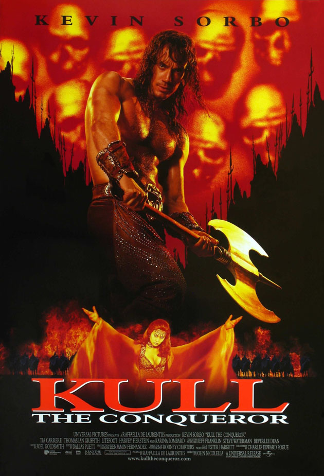 KULL THE CONQUEROR MOVIE POSTER 2 Sided ORIGINAL 1 Sheet International 