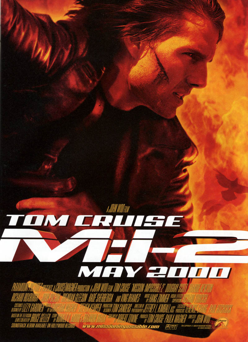 MISSION IMPOSSIBLE II MOVIE POSTER 2 Sided ORIGINAL FINAL VF 27x40 TOM ...