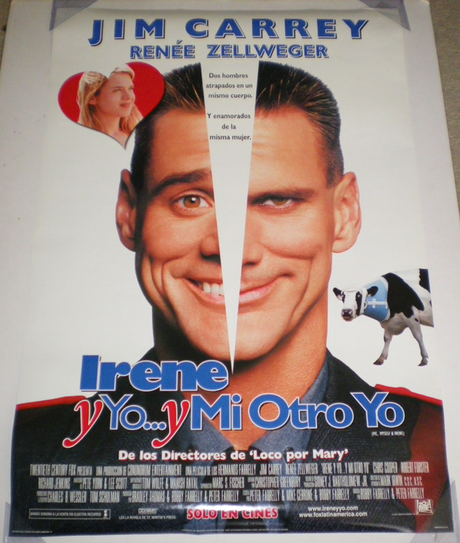 ME MYSELF AND IRENE MOVIE POSTER 2 Sided ORIGINAL SPANISH 27x40