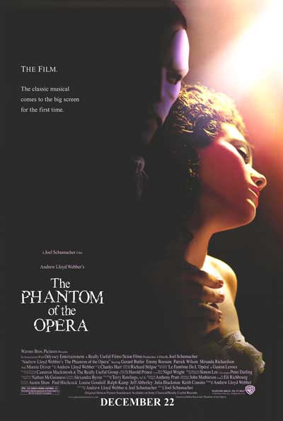 THE PHANTOM OF THE OPERA MOVIE POSTER DS ORIGINAL 27x40  