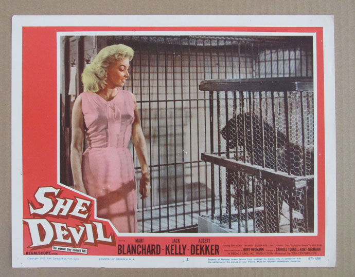 SHE DEVIL MOVIE POSTER LOBBY CARD #2 1957 ORIGINAL 11x14 MARI BLANCHARD ...