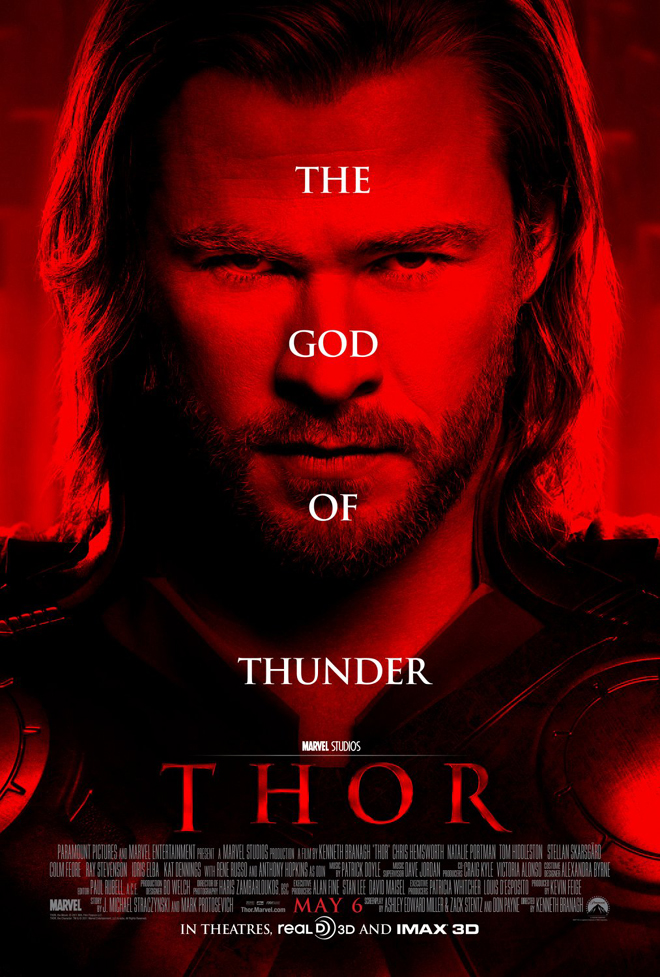 policy thor movie poster 2 sided original version b 27x40