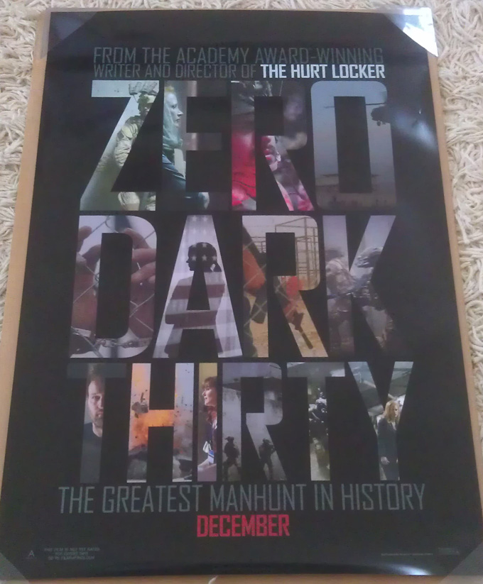 Zero Dark Thirty Movie Poster 1 Sided Original 27x40 Jessica Chastain 